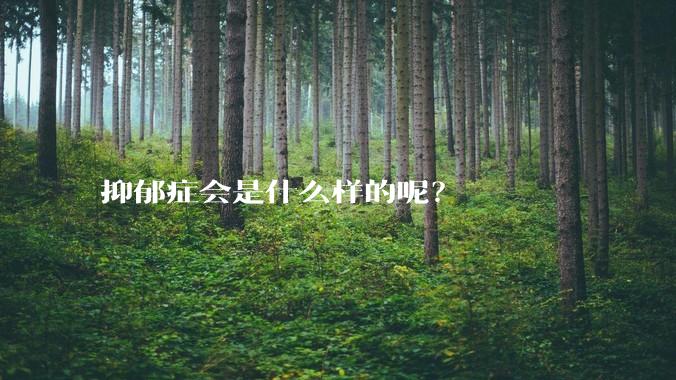 抑郁症会是什么样的呢？